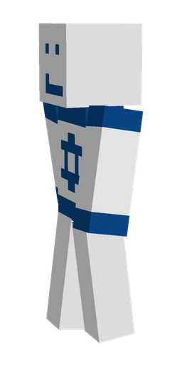 Blue skin: body, left side render