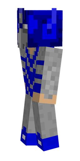 Blue skin: body, left side render