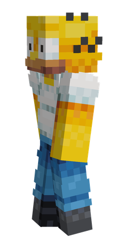 Blue skin: body, left side render