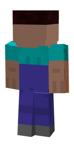 Blue skin: body, back render
