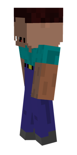 Blue skin: body, left side render