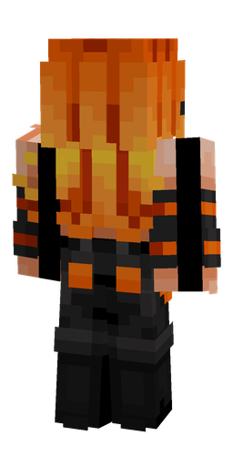 Black skin: body, back render