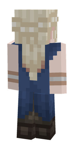Blue skin: body, back render