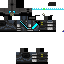 Black skin: raw texture render