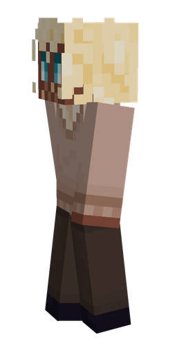 Brown skin: body, left side render