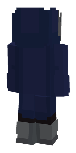 Blue skin: body, back render