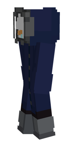 Blue skin: body, left side render