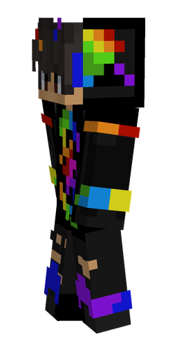 Black skin: body, left side render