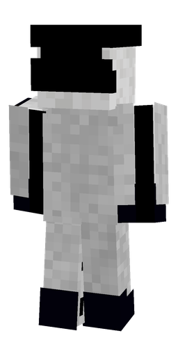 Black skin: body, back render