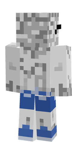 Blue skin: body, back render