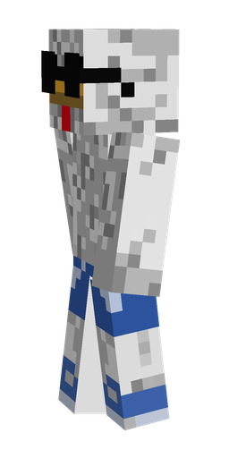 Blue skin: body, left side render