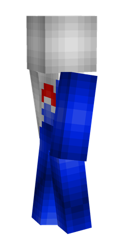Blue skin: body, left side render