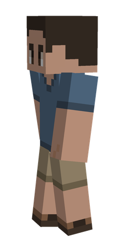 Blue skin: body, left side render
