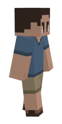 Blue skin: body, right side render