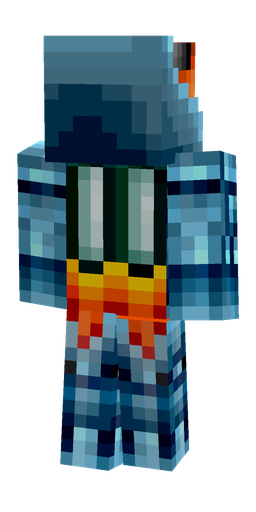 Blue skin: body, back render