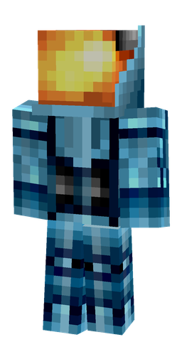 Blue skin: body, front render