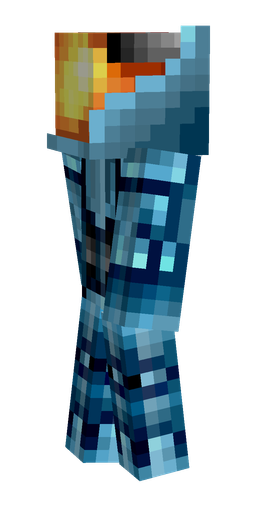 Blue skin: body, left side render