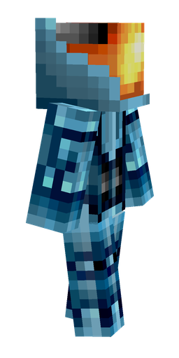 Blue skin: body, right side render