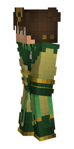 Brown skin: body, left side render