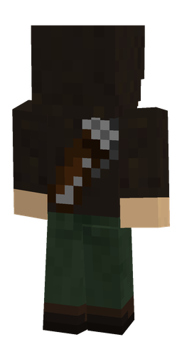 Black skin: body, back render