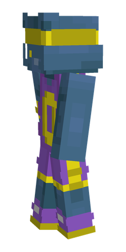 Blue skin: body, left side render
