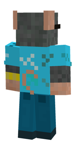 Black skin: body, back render