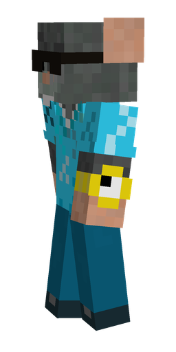 Black skin: body, left side render