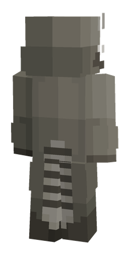 Black skin: body, back render