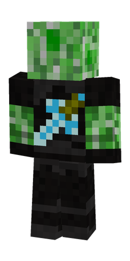Black skin: body, back render