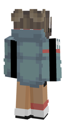 Blue skin: body, back render