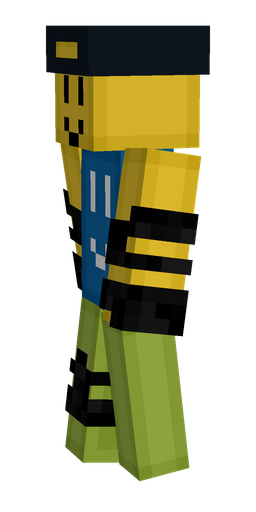 Black skin: body, left side render