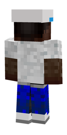 Blue skin: body, back render