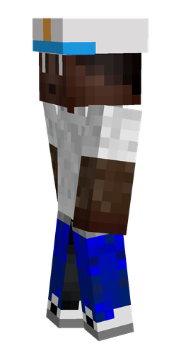 Blue skin: body, left side render