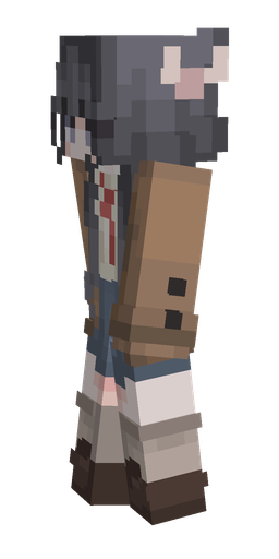 Brown skin: body, left side render