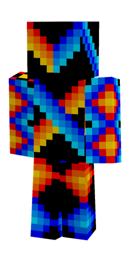 Black skin: body, back render