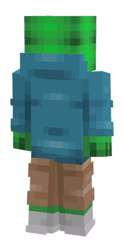 Blue skin: body, back render