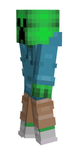 Blue skin: body, left side render