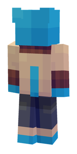 Blue skin: body, back render