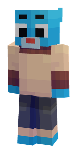 Blue skin: body, front render