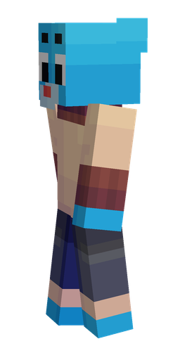 Blue skin: body, left side render