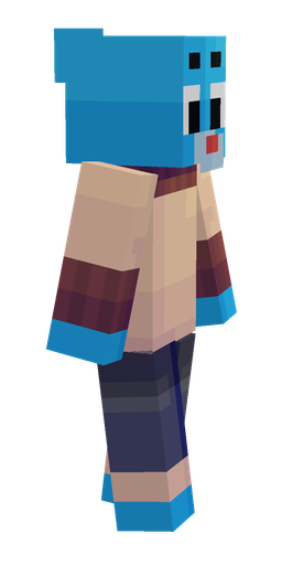 Blue skin: body, right side render