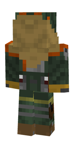 Brown skin: body, back render