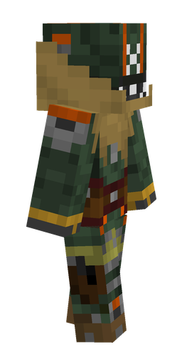 Brown skin: body, right side render
