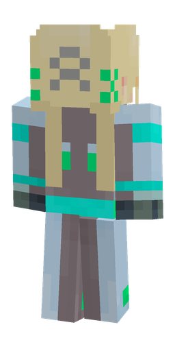 Blue skin: body, back render