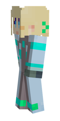 Blue skin: body, left side render