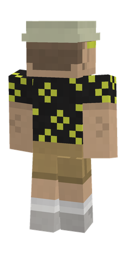 Black skin: body, back render