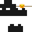 Black skin: raw texture render