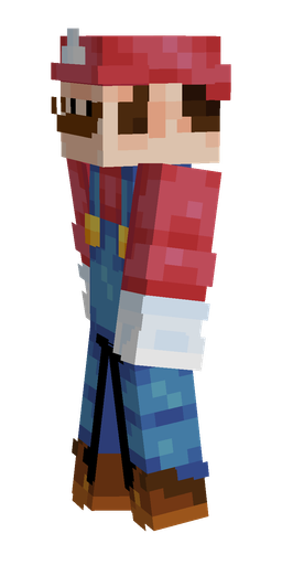Blue skin: body, left side render