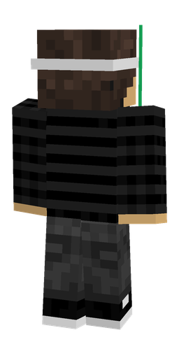Black skin: body, back render