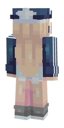 Blue skin: body, back render